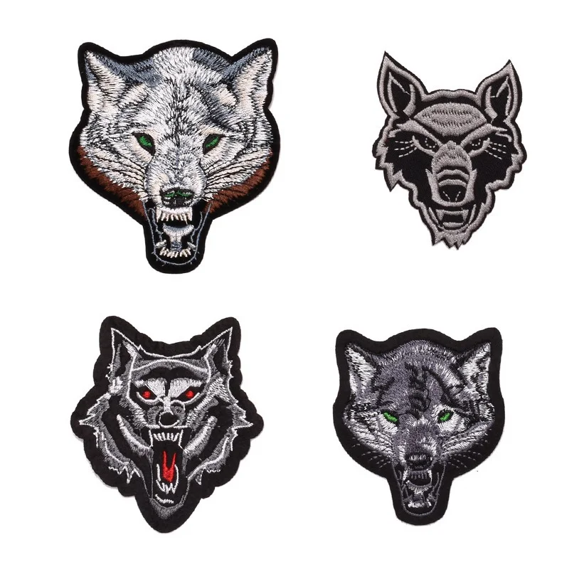 4Pcs Cartoons Wolf head Series Ironing Embroidered Patche For on Clothes Hat Jeans Sticker Sew T-shirt Applique DIY decor Badges
4Pcs Cartoons Wolf head Series Ironing Embroidered Patche For on Clothes Hat Jeans Sticker Sew T-shirt Applique DIY decor Badges