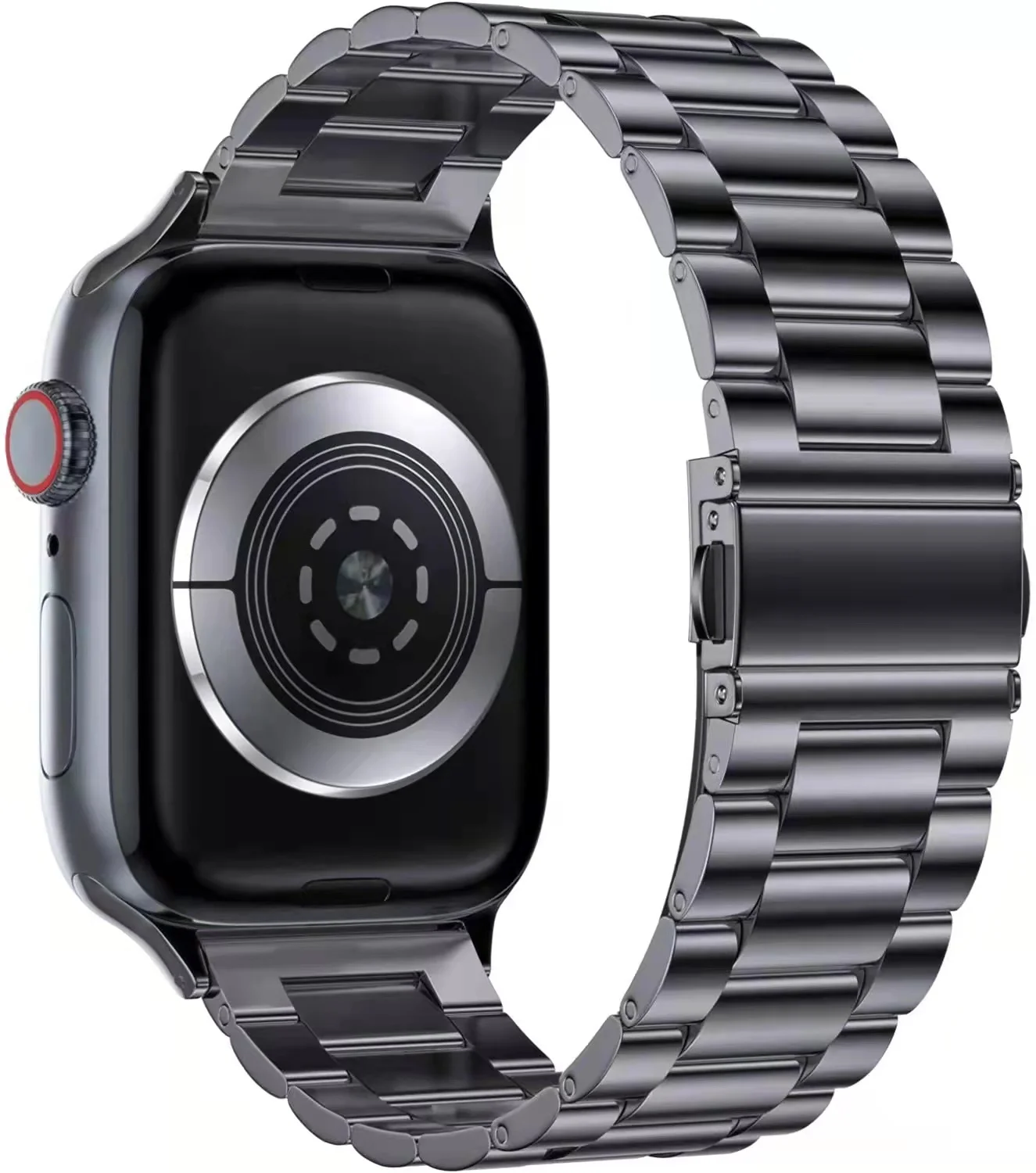 Ремешок металлический для Apple watch 7 45 мм 41 браслет из нержавеющей стали смарт-часов