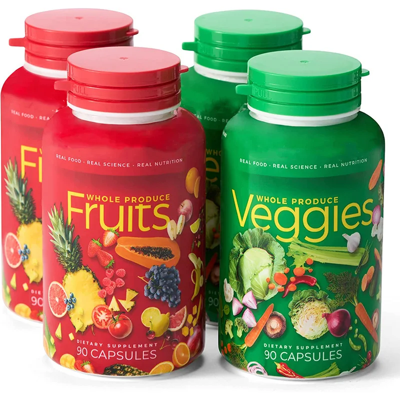 Fruit and Vegetable Capsule Vitamin Supplement Filled with Vitamins and Minerals Promote Antioxidants Increase Lmmune Defense
Fruit and Vegetable Capsule Vitamin Supplement Filled with Vitamins and Minerals Promote Antioxidants Increase Lmmune Defense