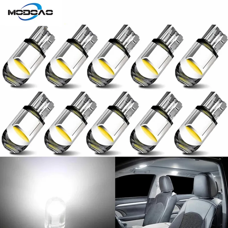 10 PCS Car LED COB Bulb T10 W5W Signal Light 12V 7500K White Auto Interior Dome Reading License Plate Lamps Wedge Side Bulbs
10 PCS Car LED COB Bulb T10 W5W Signal Light 12V 7500K White Auto Interior Dome Reading License Plate Lamps Wedge Side Bulbs