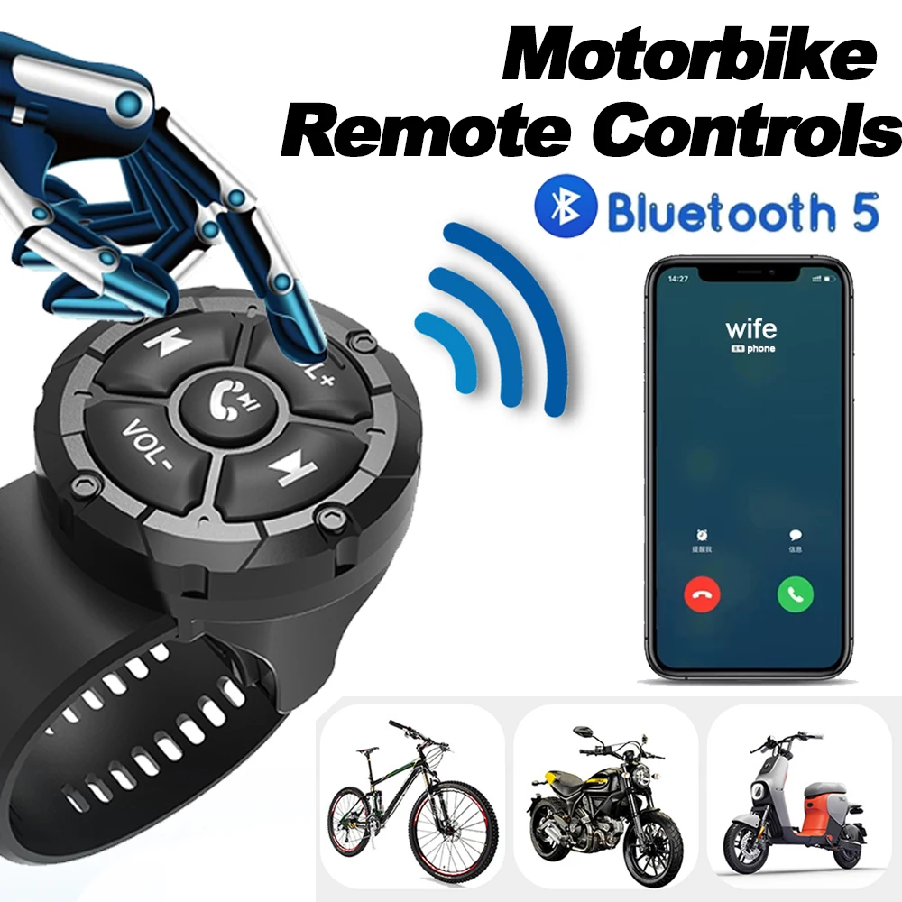 Беспроводной Bluetooth 5,3 Пульт Дистанционного Управления, Черный Медиа-контроллер, Мотоцикл/велосипед, Рулевое Колесо
Беспроводной Bluetooth 5,3 Пульт Дистанционного Управления, Черный Медиа-контроллер, Мотоцикл/велосипед, Рулевое Колесо
