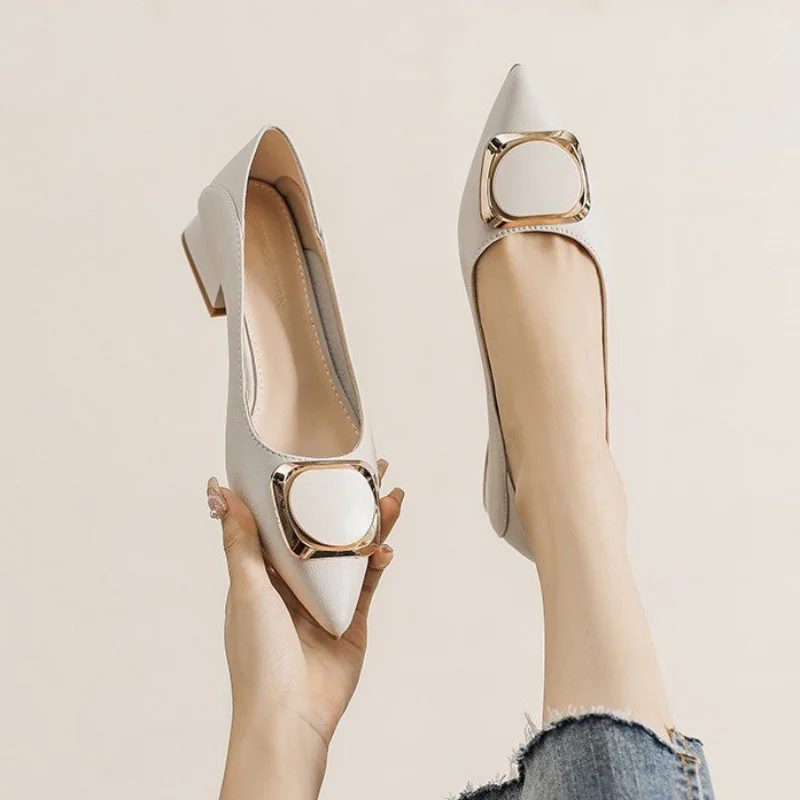 Women Pumps Square Buckle Office Shoes 2023 PU Shallow High Heels Pointed Toe Sexy Temperament Soild Women's Shoes 41
Women Pumps Square Buckle Office Shoes 2023 PU Shallow High Heels Pointed Toe Sexy Temperament Soild Women's Shoes 41