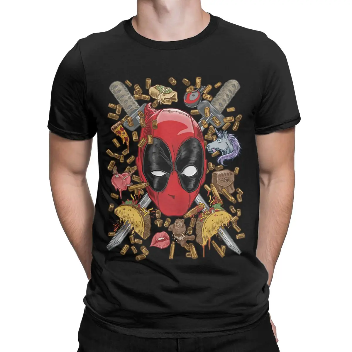 Disney Marvel Deadpool Shells And Tacos Collage T-Shirts Men Novelty Pure Cotton Tee Shirt Short Sleeve T Shirt 6XL Clothing
Disney Marvel Deadpool Shells And Tacos Collage T-Shirts Men Novelty Pure Cotton Tee Shirt Short Sleeve T Shirt 6XL Clothing