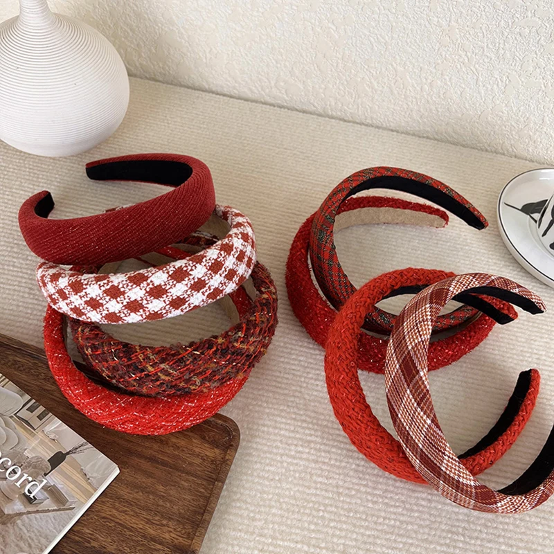 Christmas New Year Red Hairband Plaid Head Hoop Wide Wool Headband Knitting Hair Hoop Women Hair Accessories Headwear
Christmas New Year Red Hairband Plaid Head Hoop Wide Wool Headband Knitting Hair Hoop Women Hair Accessories Headwear