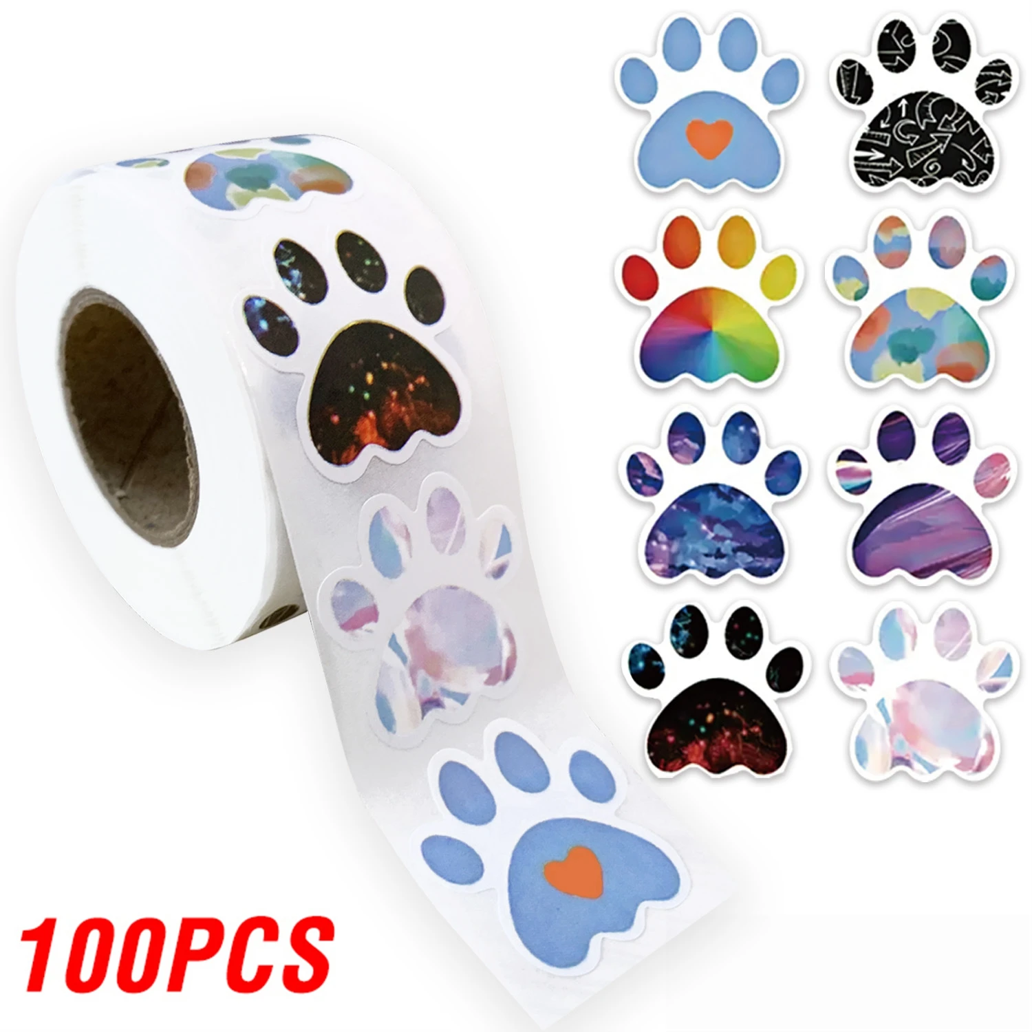 Набор бумажных наклеек с принтами лап 100-500 шт
Набор бумажных наклеек с принтами лап 100-500 шт