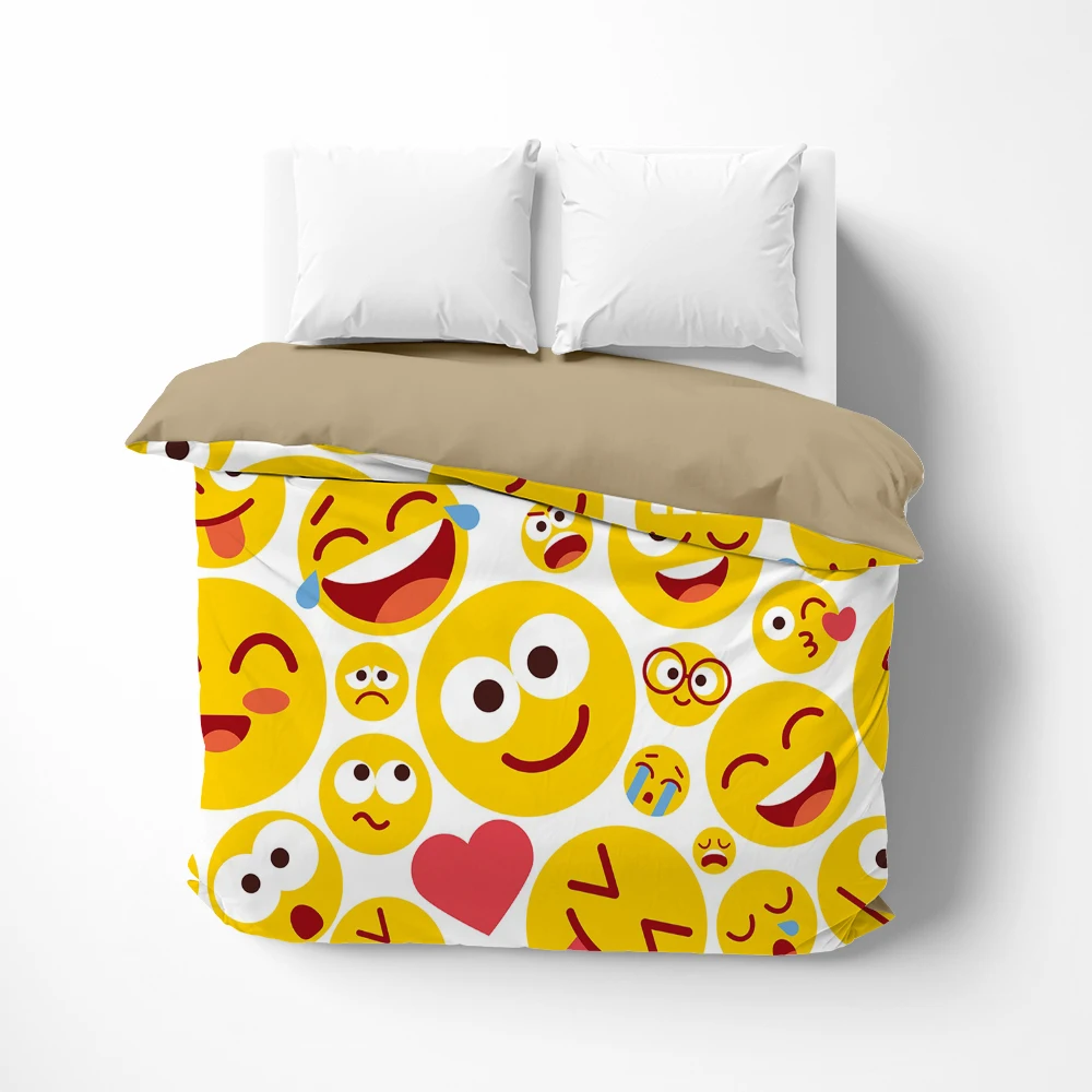 

Cartoon Cute Linens Duvet cover Quilt/Blanket/Comfortable Case Luxury Bedding 140x200 bedrooms for kids baby child yellow