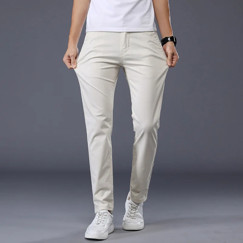 Summer Pants Mens Stretch Slim Fit Elastic Waist Formal Business Classic Korean Thin Casual Trousers Male Black Gray 28-38
Summer Pants Mens Stretch Slim Fit Elastic Waist Formal Business Classic Korean Thin Casual Trousers Male Black Gray 28-38