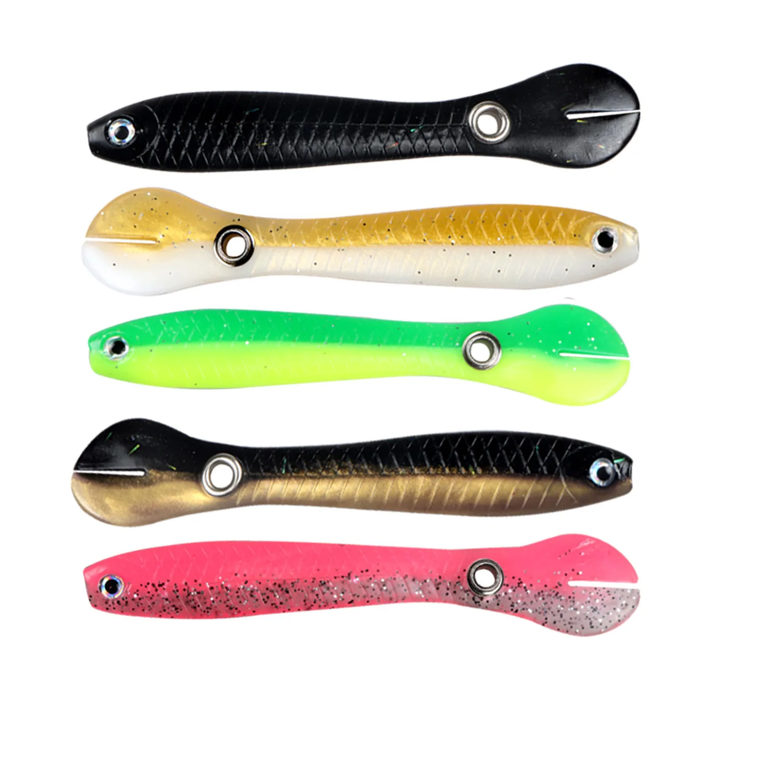 

Go-again New Imitation Loach Soft Lures 10cm/6g Endangered Fish Loa Soft Lures Black Pit Two Tone Bass Loa Lures 10pcs/pack