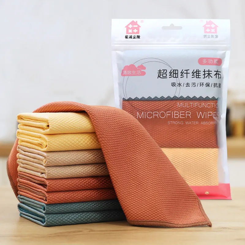 Thickened Fish Scale Towel Rags Dishcloth Microfiber Absorbent Glass Mirror Washes Dishes Non-Stick Oil Home Kitchen Clean Tools
Thickened Fish Scale Towel Rags Dishcloth Microfiber Absorbent Glass Mirror Washes Dishes Non-Stick Oil Home Kitchen Clean Tools