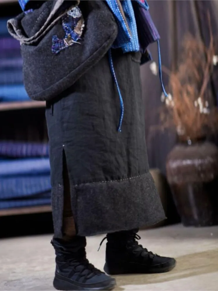 Женская юбка с хлопковой подкладкой, Повседневная трапециевидная юбка с оригинальными льняными карманами и вышивкой в стиле ретро, зима-ос... 
Женская юбка с хлопковой подкладкой, Повседневная трапециевидная юбка с оригинальными льняными карманами и вышивкой в стиле ретро, зима-ос...