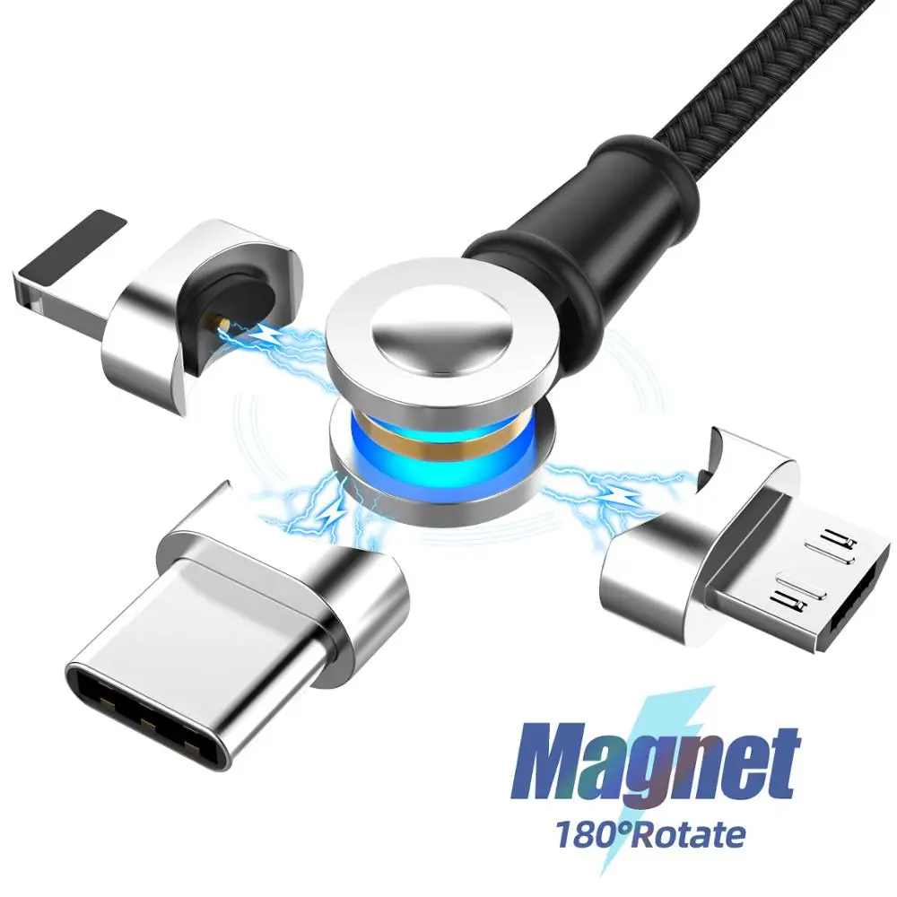 180 Degree Free Rotation Magnetic Cable Fast Charging For iPhone 11 Samsung Xiaomi Micro USB Type C Cable Mobile Phone Data Cord
180 Degree Free Rotation Magnetic Cable Fast Charging For iPhone 11 Samsung Xiaomi Micro USB Type C Cable Mobile Phone Data Cord