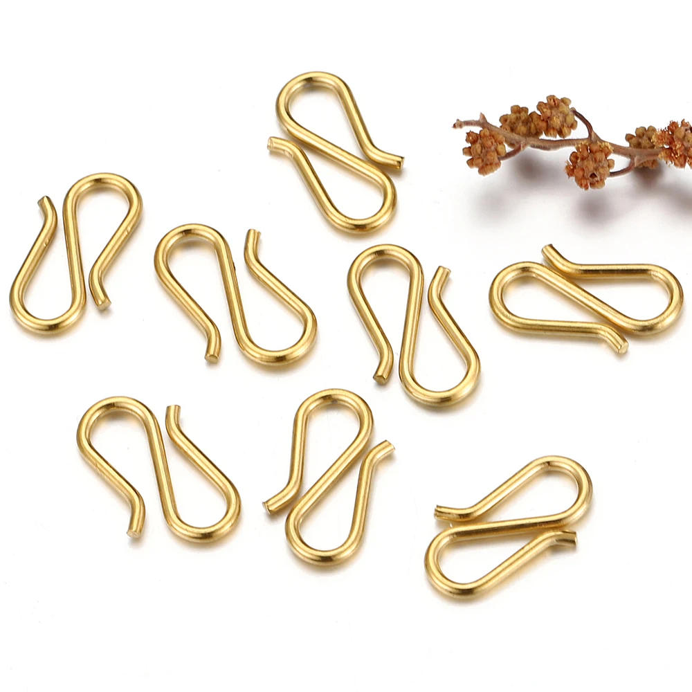 20pcs Gold Plated Stainless Steel Clasp S Shape Clasps for Necklace Hooks Connectors Bracelets Jewelry Making Finding DIY
20pcs Gold Plated Stainless Steel Clasp S Shape Clasps for Necklace Hooks Connectors Bracelets Jewelry Making Finding DIY