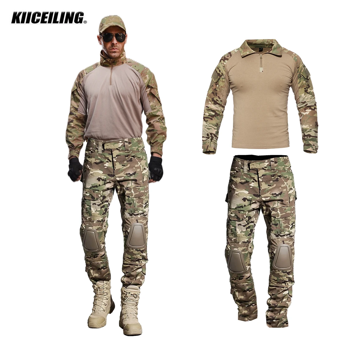 Outdoor Ghillie Suit Camouflage Clothes CS Training Hunting Tactical Pants Shirt Airsoft Army Military Uniform Sets With Pads
Outdoor Ghillie Suit Camouflage Clothes CS Training Hunting Tactical Pants Shirt Airsoft Army Military Uniform Sets With Pads