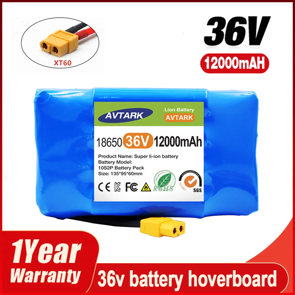 2023 Upgrade 36V 12000mAh Battery Pack Rechargeable Lithium ion battery for Electric Self Balancing Scooter HoverBoard Unicycle
2023 Upgrade 36V 12000mAh Battery Pack Rechargeable Lithium ion battery for Electric Self Balancing Scooter HoverBoard Unicycle