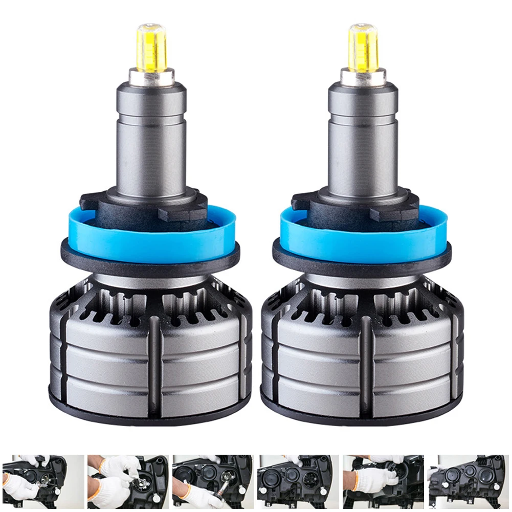 2PCS M9 LED Car Headlight H11 4000LM 6000K 360-degree Stereo Light Source 6 Side H11 LED Headlight Accessories
2PCS M9 LED Car Headlight H11 4000LM 6000K 360-degree Stereo Light Source 6 Side H11 LED Headlight Accessories
