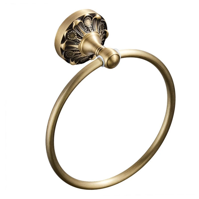 Antique Towel Ring Vintage Brass Luxury Bathroom Towel Rack Wall Mounted Towel Hanger For Bath Accessory
Antique Towel Ring Vintage Brass Luxury Bathroom Towel Rack Wall Mounted Towel Hanger For Bath Accessory
