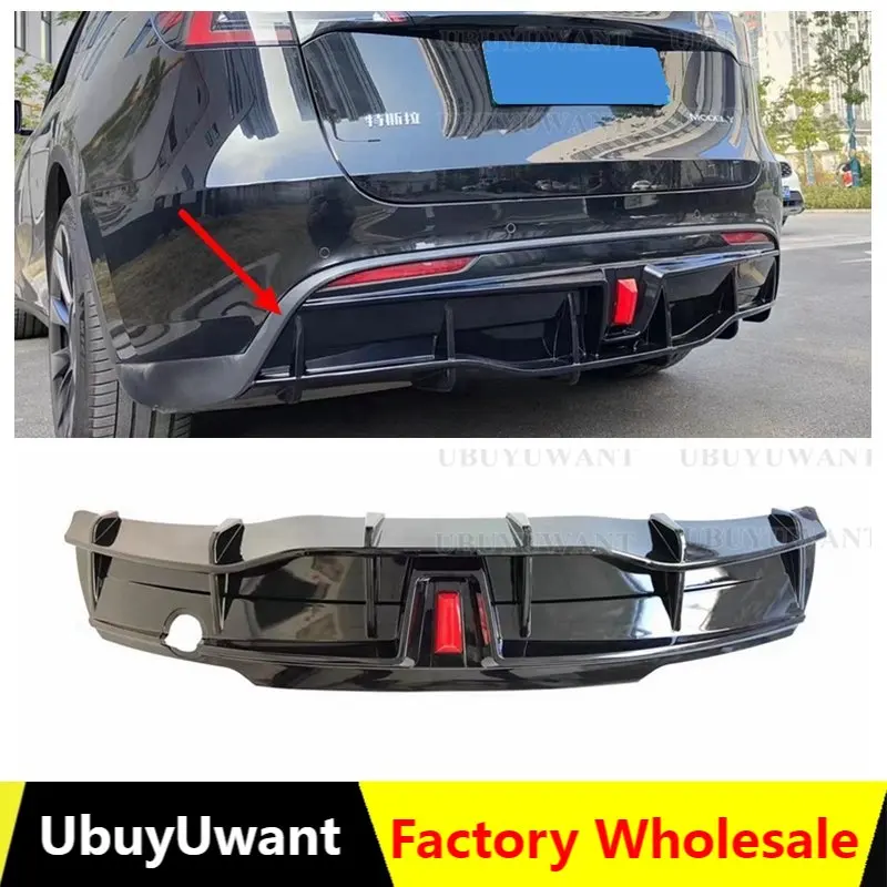 For Tesla Model Model Y 2018-2022 4-Door Rear Bumper Diffuser Lip ABS Carbon Fiber Look Car Boot Splitter Guard Spoiler Plate
For Tesla Model Model Y 2018-2022 4-Door Rear Bumper Diffuser Lip ABS Carbon Fiber Look Car Boot Splitter Guard Spoiler Plate