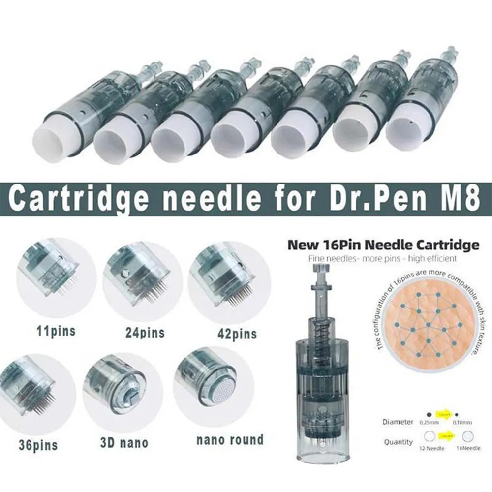 

20/50Pcs Dr. Pen M8 Tattoo Needle Cartridges Bayonet Cartridges 11 16 36 42 Nano Needle MTS Disposable Replacement Microneedling