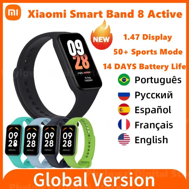 New Xiaomi Smart Band 8 Active Global Version 1.47" LCD Display Waterproof Blood Oxygen Heart Rate Monitor 50+ Sports Bracelet
New Xiaomi Smart Band 8 Active Global Version 1.47" LCD Display Waterproof Blood Oxygen Heart Rate Monitor 50+ Sports Bracelet