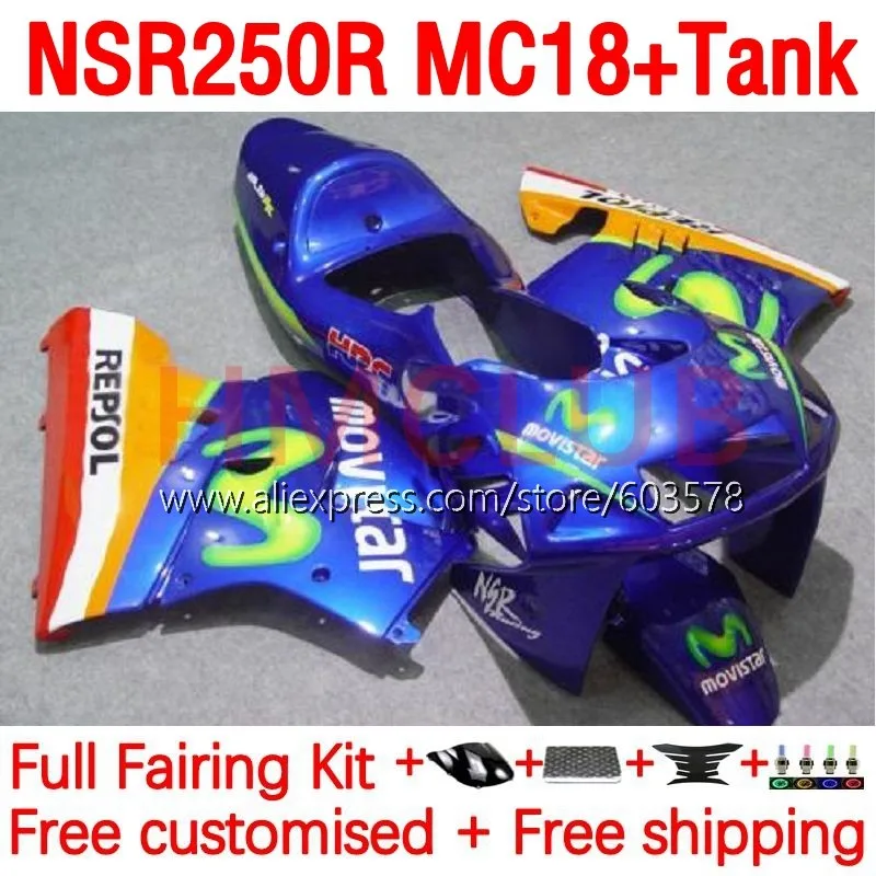 Body+Tank For HONDA NSR250 NSR 250 R RR MC18 PGM2 Movistar Blue NSR 250R NS250 NSR250R 88 89 NSR250RR 1988 1989 Fairing 193No.32
Body+Tank For HONDA NSR250 NSR 250 R RR MC18 PGM2 Movistar Blue NSR 250R NS250 NSR250R 88 89 NSR250RR 1988 1989 Fairing 193No.32