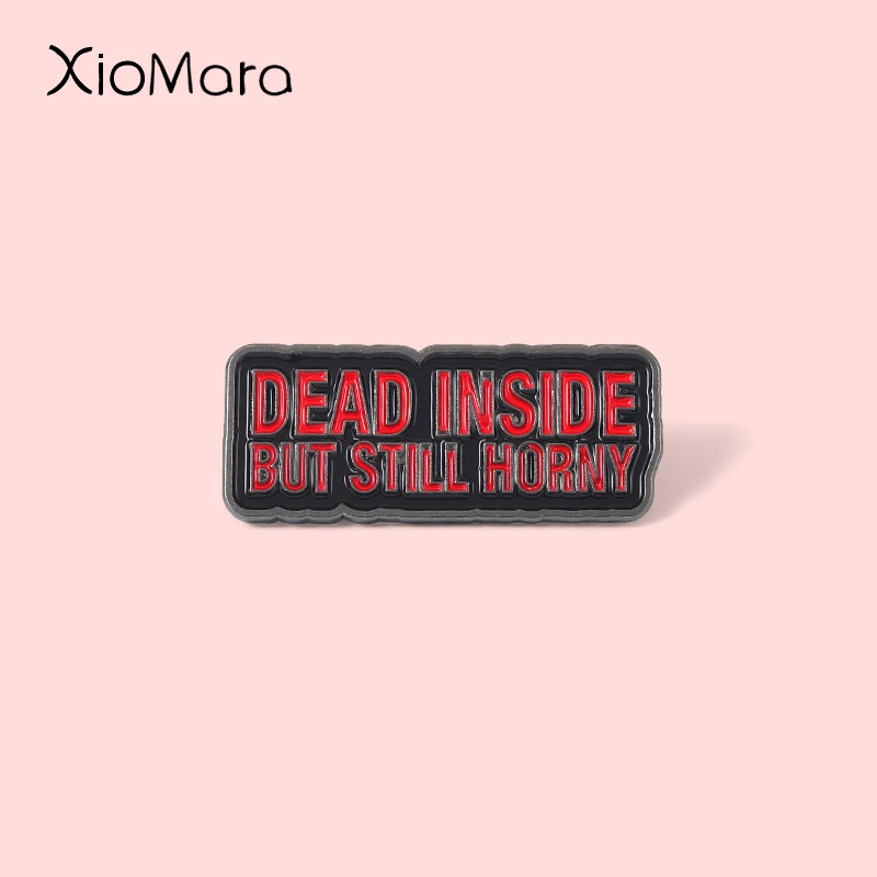 But Still Horny Enamel Pins Custom Dark Punk Style Brooches Lapel Badges Terror Gothic Jewelry Halloween Gift For Kids
But Still Horny Enamel Pins Custom Dark Punk Style Brooches Lapel Badges Terror Gothic Jewelry Halloween Gift For Kids
