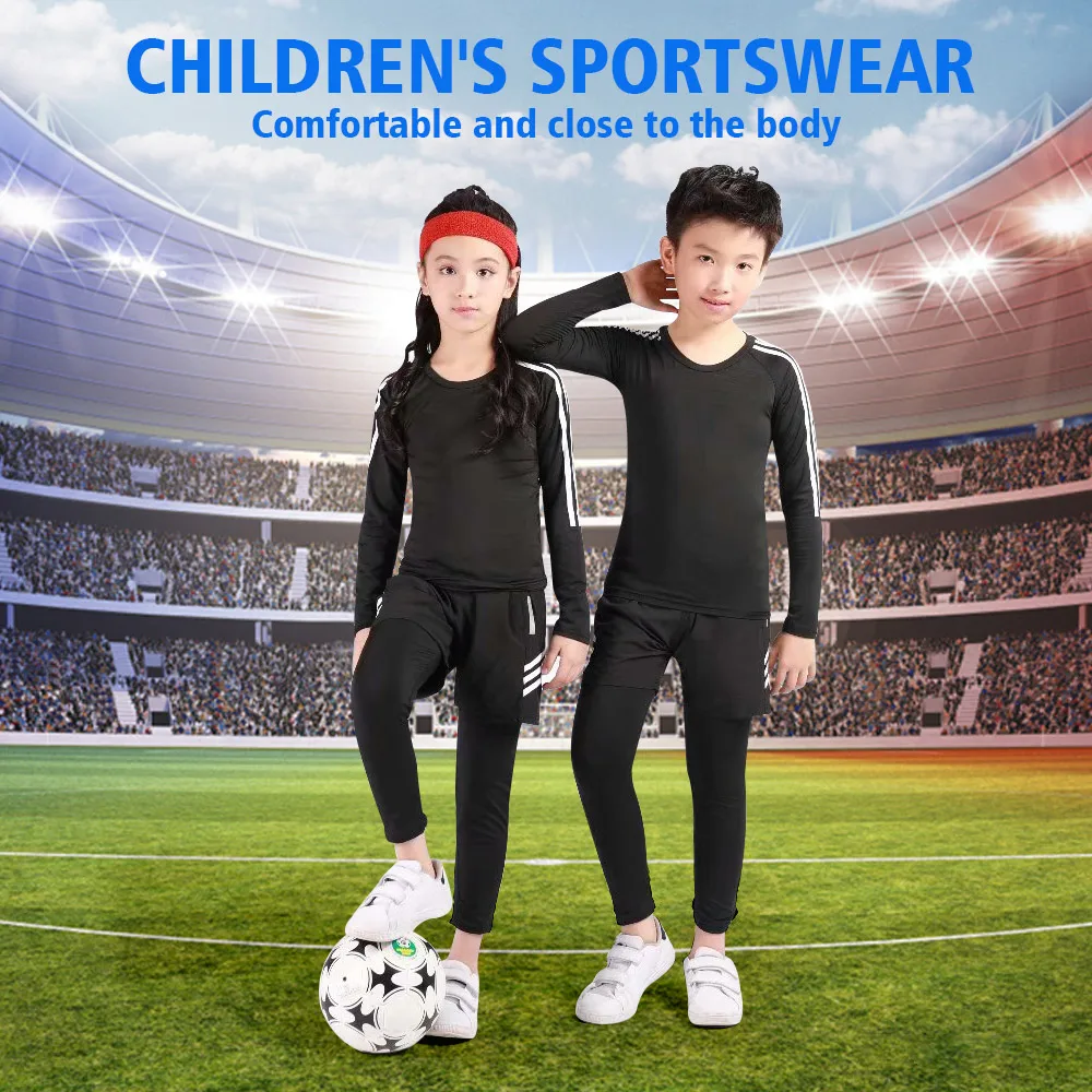 Children's sportswear, outdoor jogging sportswear, training clothes, thermal underwear, football clothes, comfortable and close
Children's sportswear, outdoor jogging sportswear, training clothes, thermal underwear, football clothes, comfortable and close