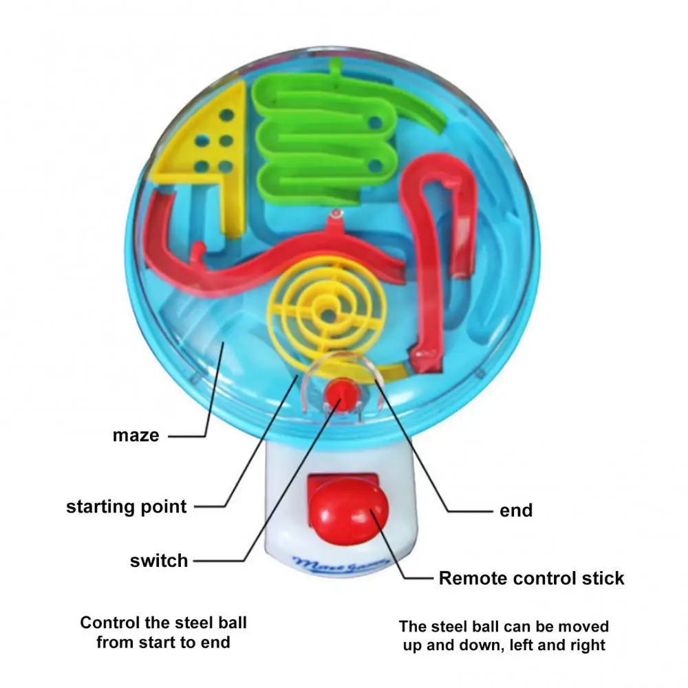 Novel Handle Maze Ball Magical Intellect Ball Educational Toys Marble Puzzle Game IQ Balance Toys For Kids
Novel Handle Maze Ball Magical Intellect Ball Educational Toys Marble Puzzle Game IQ Balance Toys For Kids