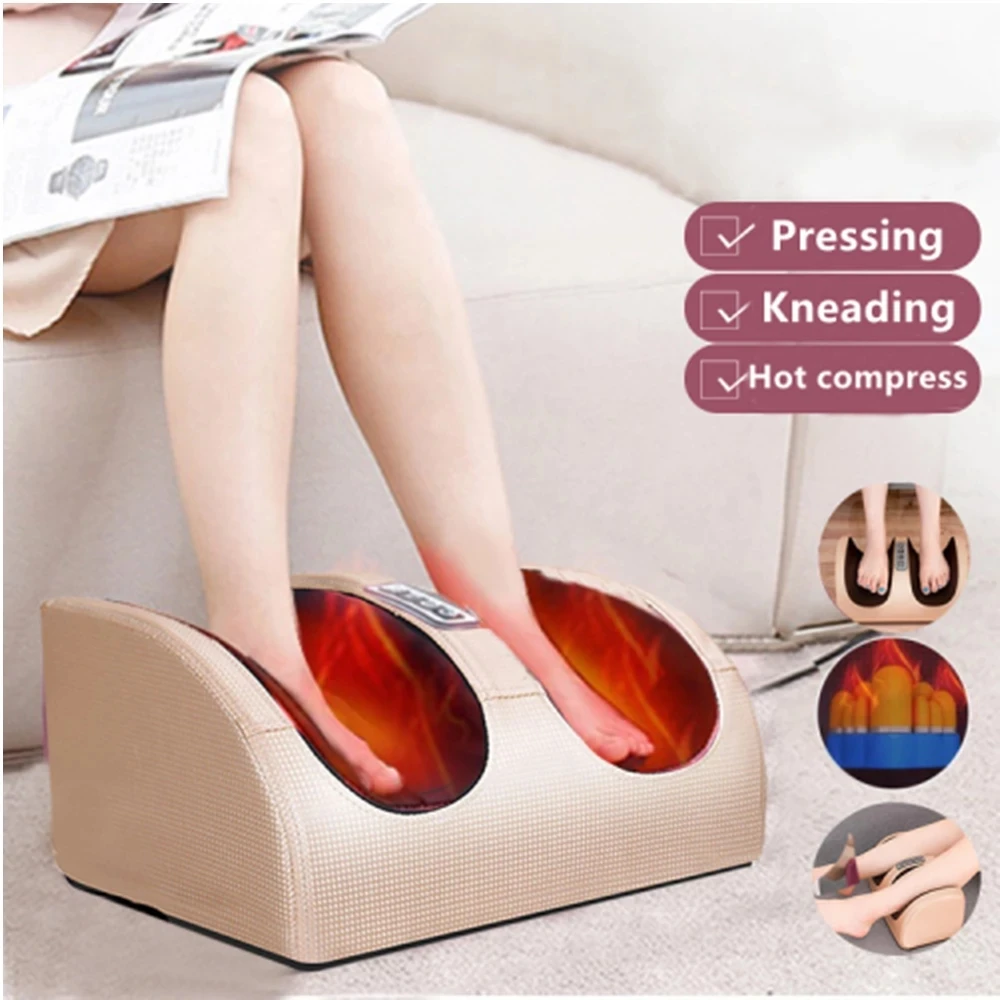 

Electric Foot Massager Hot Compress Machines Shiatsu Foot Vibrators Kneading Roller Legs Deep Tissue Relax Feet Relief Fatigue