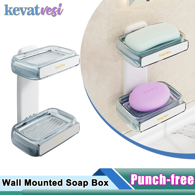 Soap Holder Box Wall Mounted Double Layer Soap Dish Bathroom Drain Water Sponge Holder Bathroom Kitchen Sponge Soap Storage Box
Soap Holder Box Wall Mounted Double Layer Soap Dish Bathroom Drain Water Sponge Holder Bathroom Kitchen Sponge Soap Storage Box