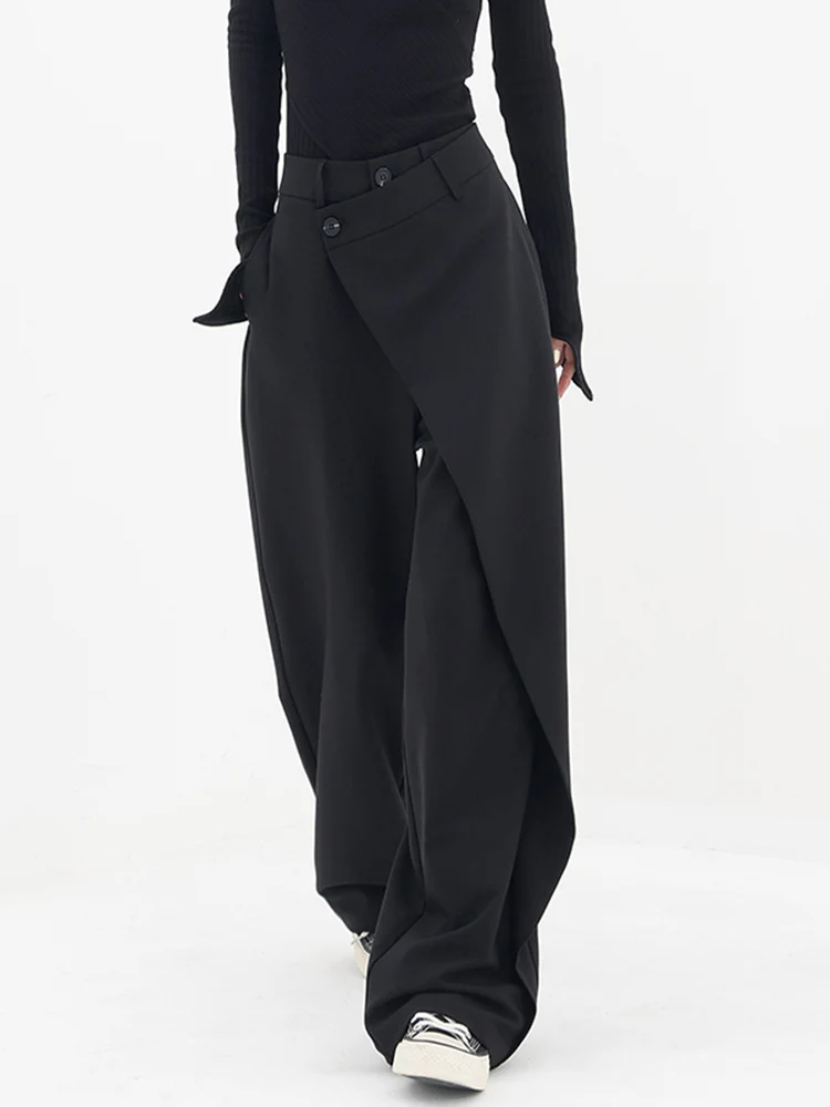 Women Pants High Waisted Wide Leg Pants Irregular Patchwork Casual 2023 Fashion Black Full Length Solid Spring Straight Trousers
Women Pants High Waisted Wide Leg Pants Irregular Patchwork Casual 2023 Fashion Black Full Length Solid Spring Straight Trousers