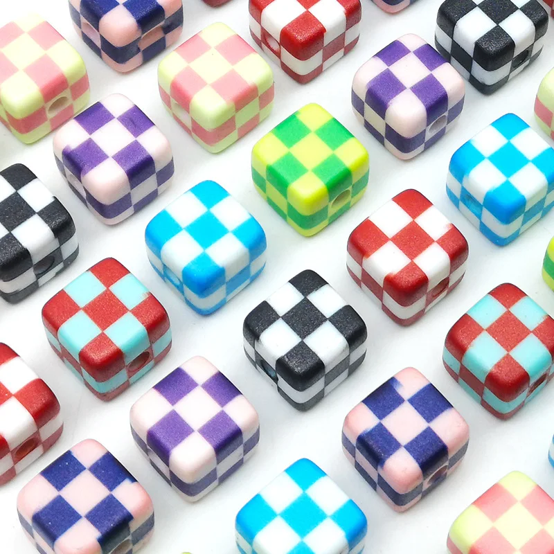 10pcs 14mm Checkerboard Acrylic Beads Printing Square Mixed Looose Beads for Jewelry Making DIY Earrings Hair Acccessories
10pcs 14mm Checkerboard Acrylic Beads Printing Square Mixed Looose Beads for Jewelry Making DIY Earrings Hair Acccessories