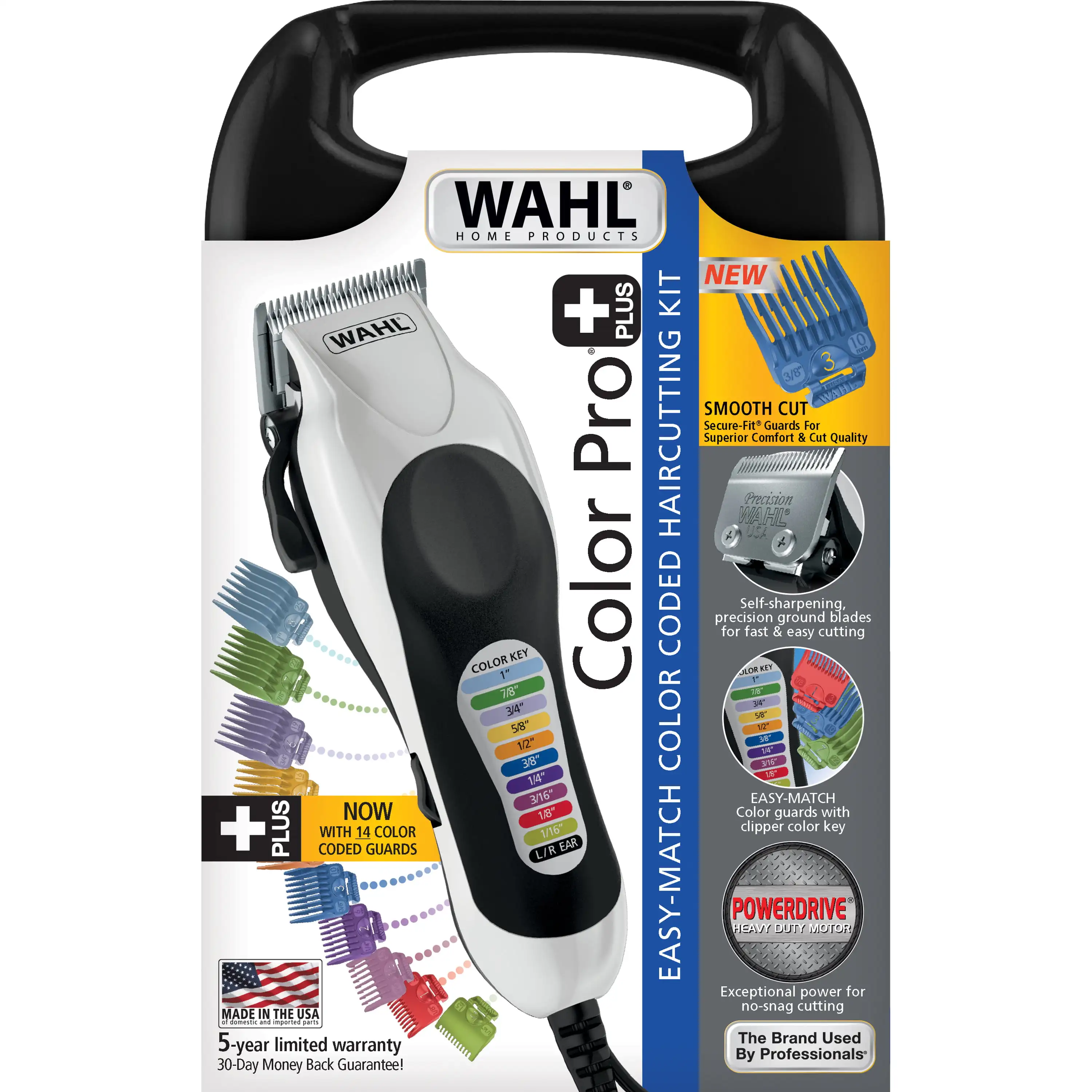 Color Pro Plus Hair Cutting Kit for Men, Women and Children with Colored Attachment Combs, 79752T
Color Pro Plus Hair Cutting Kit for Men, Women and Children with Colored Attachment Combs, 79752T