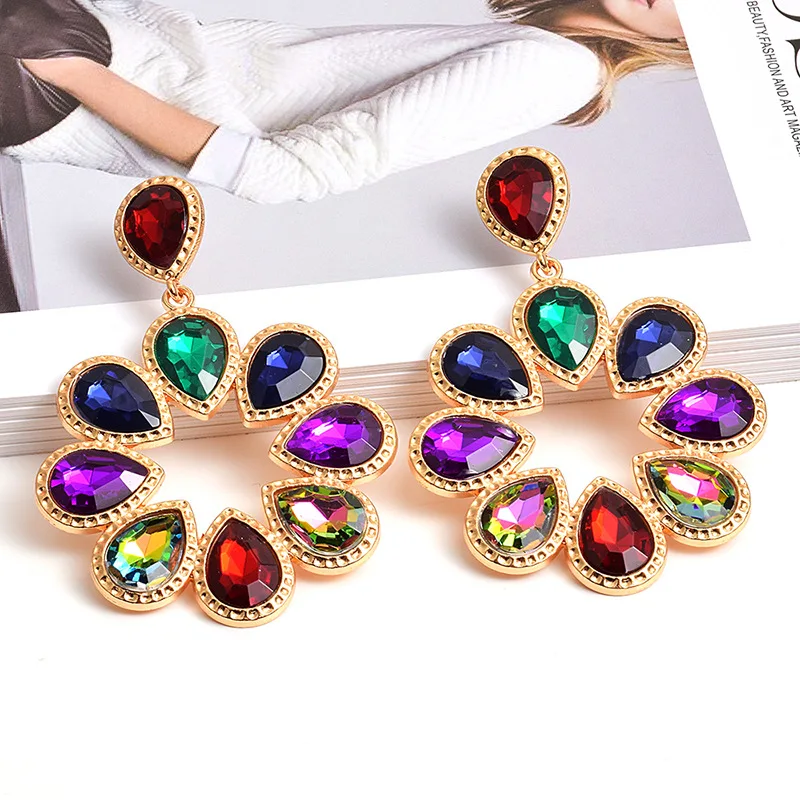 Classic Round Garland Crystal Flower Stud Earrings for Women Sweet Colorful Enamel Rhinestone Earring Girls Party Jewelry Gifts
Classic Round Garland Crystal Flower Stud Earrings for Women Sweet Colorful Enamel Rhinestone Earring Girls Party Jewelry Gifts