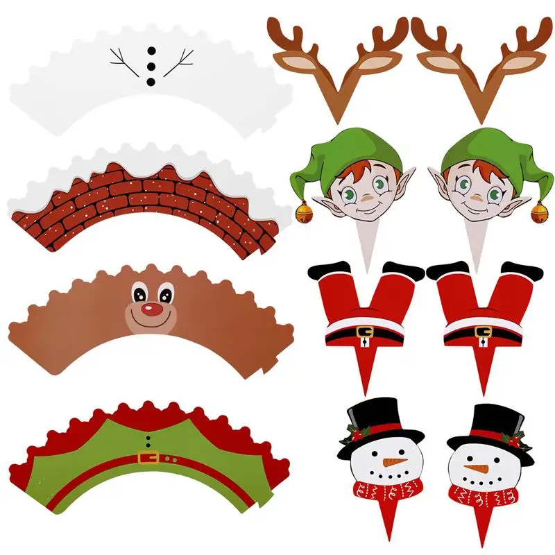 NUOBESTY 48PCS Christmas Cake Wrappers Cake Toppers Decoration Cupcake Wrappers and Cake Picks Set (24 Wrappers + 24 Toppers)
NUOBESTY 48PCS Christmas Cake Wrappers Cake Toppers Decoration Cupcake Wrappers and Cake Picks Set (24 Wrappers + 24 Toppers)
