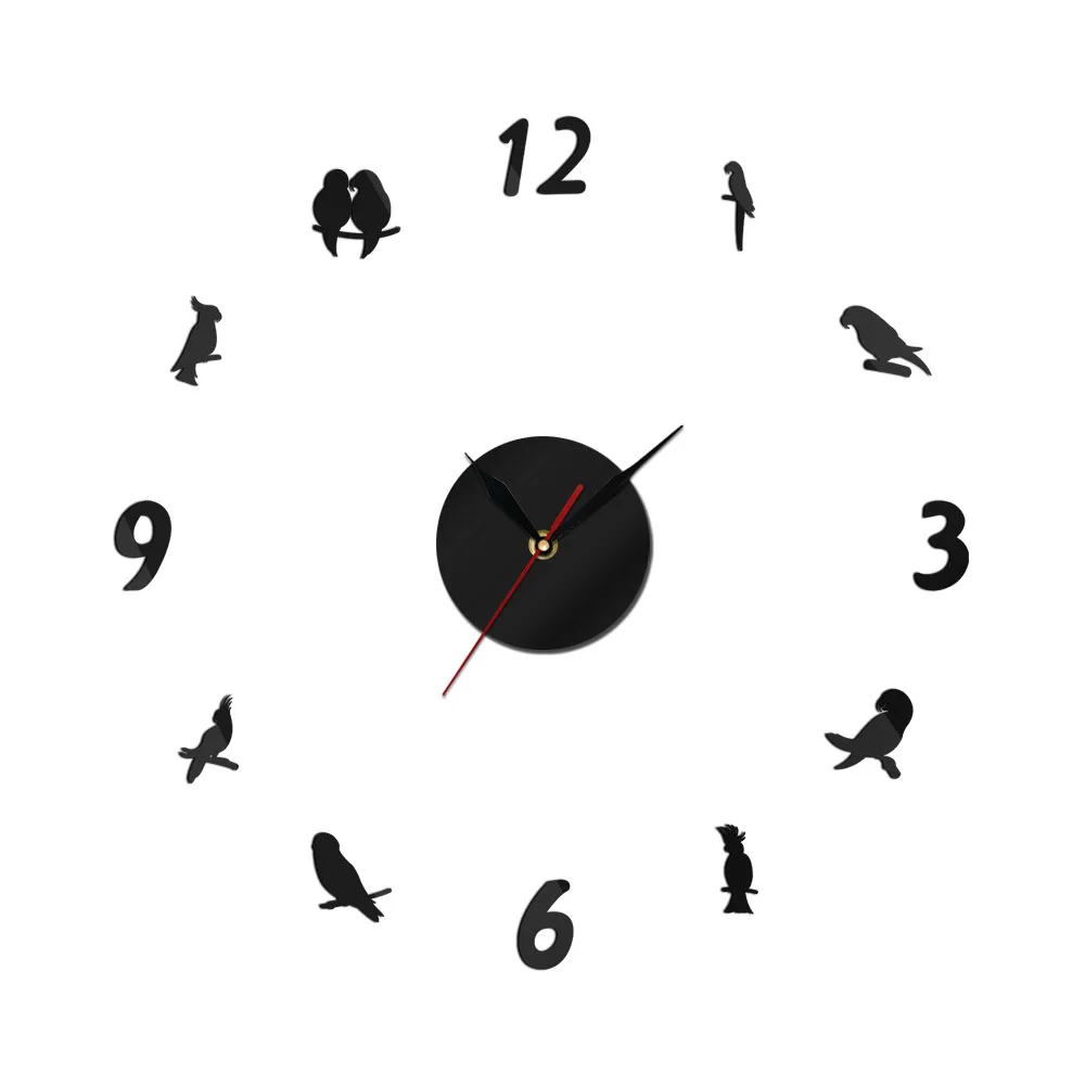 Parrot Bird 3D Silent Quartz Wall Clock Popinjay Acrylic Mirror Stickers Cockatoo Mirror Effect Long Hands Watch Kid Room Decor
Parrot Bird 3D Silent Quartz Wall Clock Popinjay Acrylic Mirror Stickers Cockatoo Mirror Effect Long Hands Watch Kid Room Decor