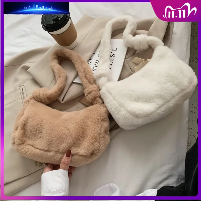 Women Plush Soft Handbag Fashion Solid Color Shoulder Underarm Bag Autumn Winter Fashion Comfortable Fluffy Female Women рюкзак
Women Plush Soft Handbag Fashion Solid Color Shoulder Underarm Bag Autumn Winter Fashion Comfortable Fluffy Female Women рюкзак