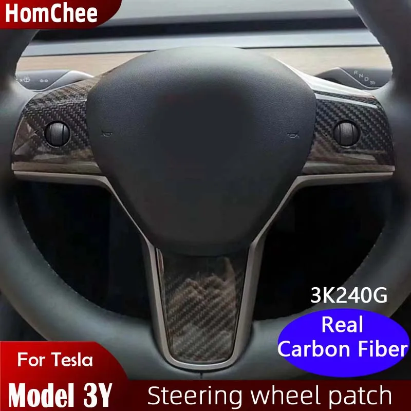 HomChee For Tesla Model 3 Model Y Real Carbon fiber Steering wheel patch model3 2022 Interior Modified Model3 2021 accessories
HomChee For Tesla Model 3 Model Y Real Carbon fiber Steering wheel patch model3 2022 Interior Modified Model3 2021 accessories