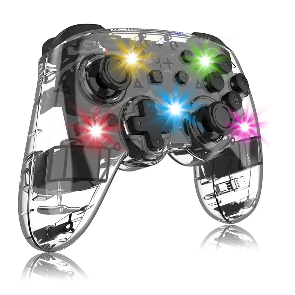 Wireless Controller for Switch Adjustable Tur-bo Vibration Motion Gyro Ergonomic Transparent
Wireless Controller for Switch Adjustable Tur-bo Vibration Motion Gyro Ergonomic Transparent