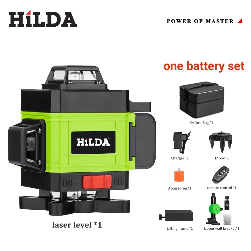 HILDA AB158 16 Линий 4D Зеленый Лазерный Уровень
HILDA AB158 16 Линий 4D Зеленый Лазерный Уровень