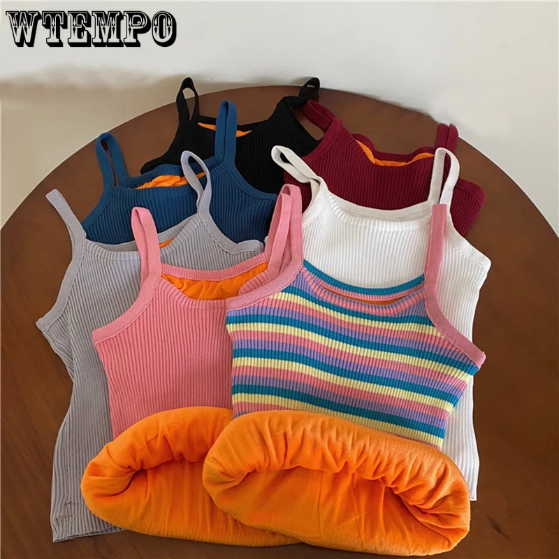 Thermal Wear Women Rainbow Winter Vest Velvet Warm Body Tank Tops Slim Square Neck Slim Inner Wear Sexy Clothing Thermals
Thermal Wear Women Rainbow Winter Vest Velvet Warm Body Tank Tops Slim Square Neck Slim Inner Wear Sexy Clothing Thermals