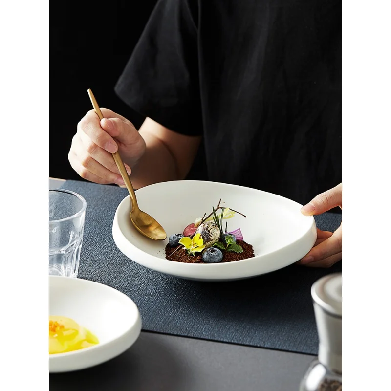 White Nordic Ceramic Shaped Plate Dishes Home Cold Dish Plate Cold Dish Dinner Plate Hotel Restaurant Tableware
White Nordic Ceramic Shaped Plate Dishes Home Cold Dish Plate Cold Dish Dinner Plate Hotel Restaurant Tableware