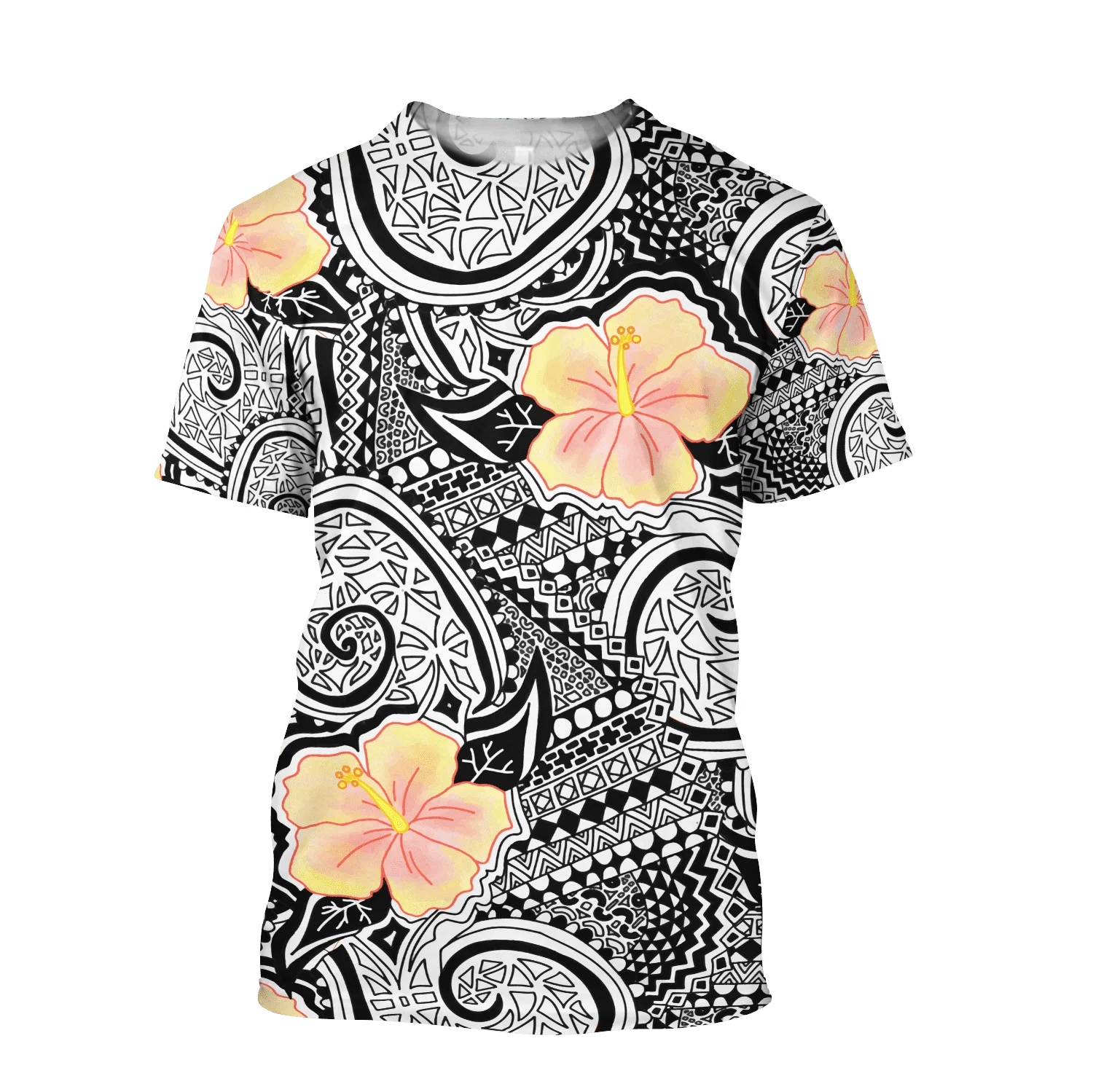 

New Pohnpei Polynesian Culture Tribal Island Retro Tattoo Oversized Harajuku 3D Printed Summer Streetwear Short Sleeve T Shirt