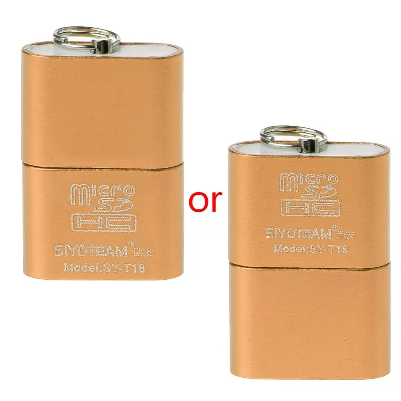 Portable Mini Aluminum Alloy USB 2.0 A Micro SD TF Memory Card Reader Adapter
Portable Mini Aluminum Alloy USB 2.0 A Micro SD TF Memory Card Reader Adapter