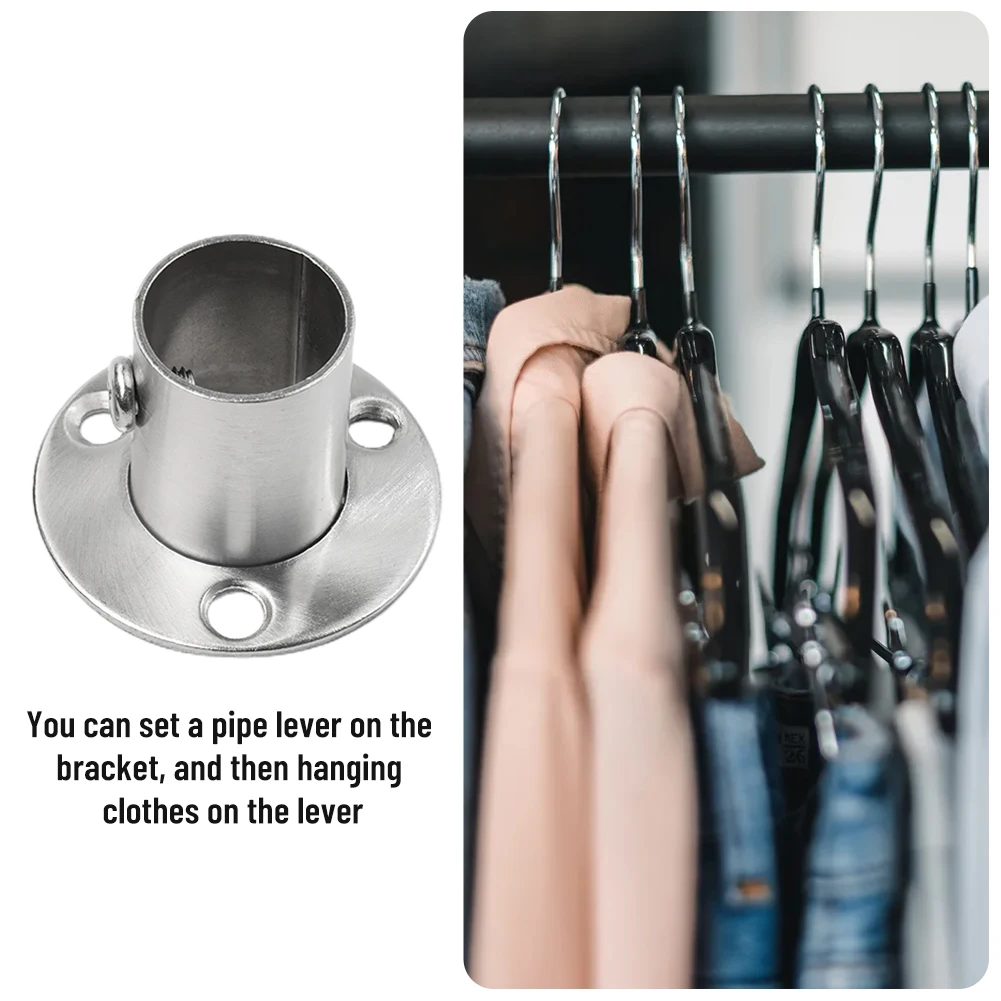 2 Pcs Stainless Steel Cabinet Clothes Closet Rod Bracket Holder Flange Socket Wardrobe Hanging Rod Holder Round Tube Hardware
2 Pcs Stainless Steel Cabinet Clothes Closet Rod Bracket Holder Flange Socket Wardrobe Hanging Rod Holder Round Tube Hardware