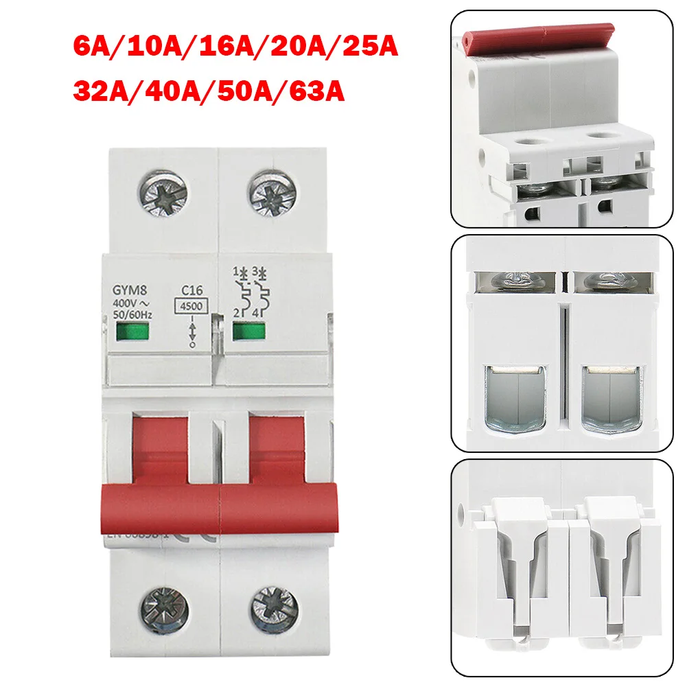 1pcs GYM8 Mini Circuit Breaker AC MCB 2Pole 4.5kA 6/10/16/25/32/40/50/63Amp Din Rail 400V Overload And Short Circuit Protection
1pcs GYM8 Mini Circuit Breaker AC MCB 2Pole 4.5kA 6/10/16/25/32/40/50/63Amp Din Rail 400V Overload And Short Circuit Protection
