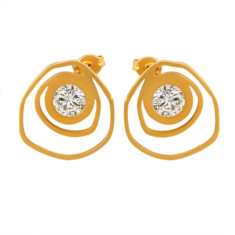 Trendy Stainless Steel Waterproof Earring Shining Cubic Zirconia Irregular Stud Earrings for Women Statement Jewelry Gift
Trendy Stainless Steel Waterproof Earring Shining Cubic Zirconia Irregular Stud Earrings for Women Statement Jewelry Gift