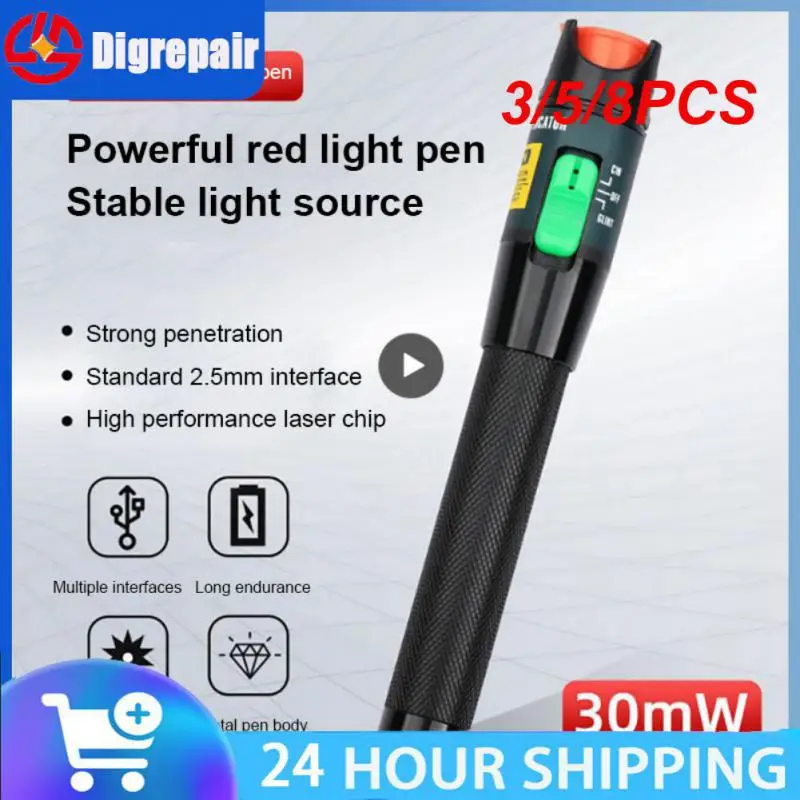 3/5/8PCS 30 Kilometers Of Fiber Optic Test Pen Red Light Source 30mw Detection 30mw Detection Test Pen Test Pen Red Light Source
3/5/8PCS 30 Kilometers Of Fiber Optic Test Pen Red Light Source 30mw Detection 30mw Detection Test Pen Test Pen Red Light Source
