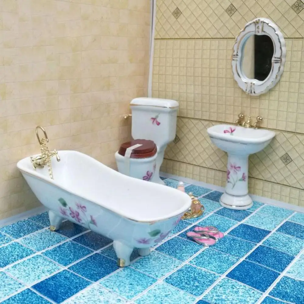 Doll Simulation Bathtub Wash Basin Toilet Matching Model Children Girl Toys Bathroom Furniture Bathroom Accessories Children Toy
Doll Simulation Bathtub Wash Basin Toilet Matching Model Children Girl Toys Bathroom Furniture Bathroom Accessories Children Toy