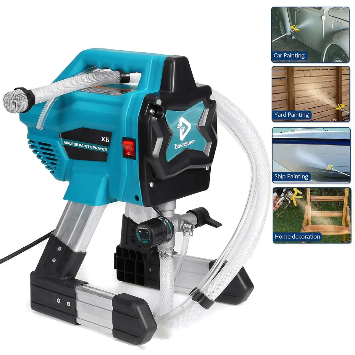 NEW 1000 High-pressure Airless Spray Gun Spraying Machine Professional Wall Painting Machine DIY Power Tools
NEW 1000 High-pressure Airless Spray Gun Spraying Machine Professional Wall Painting Machine DIY Power Tools