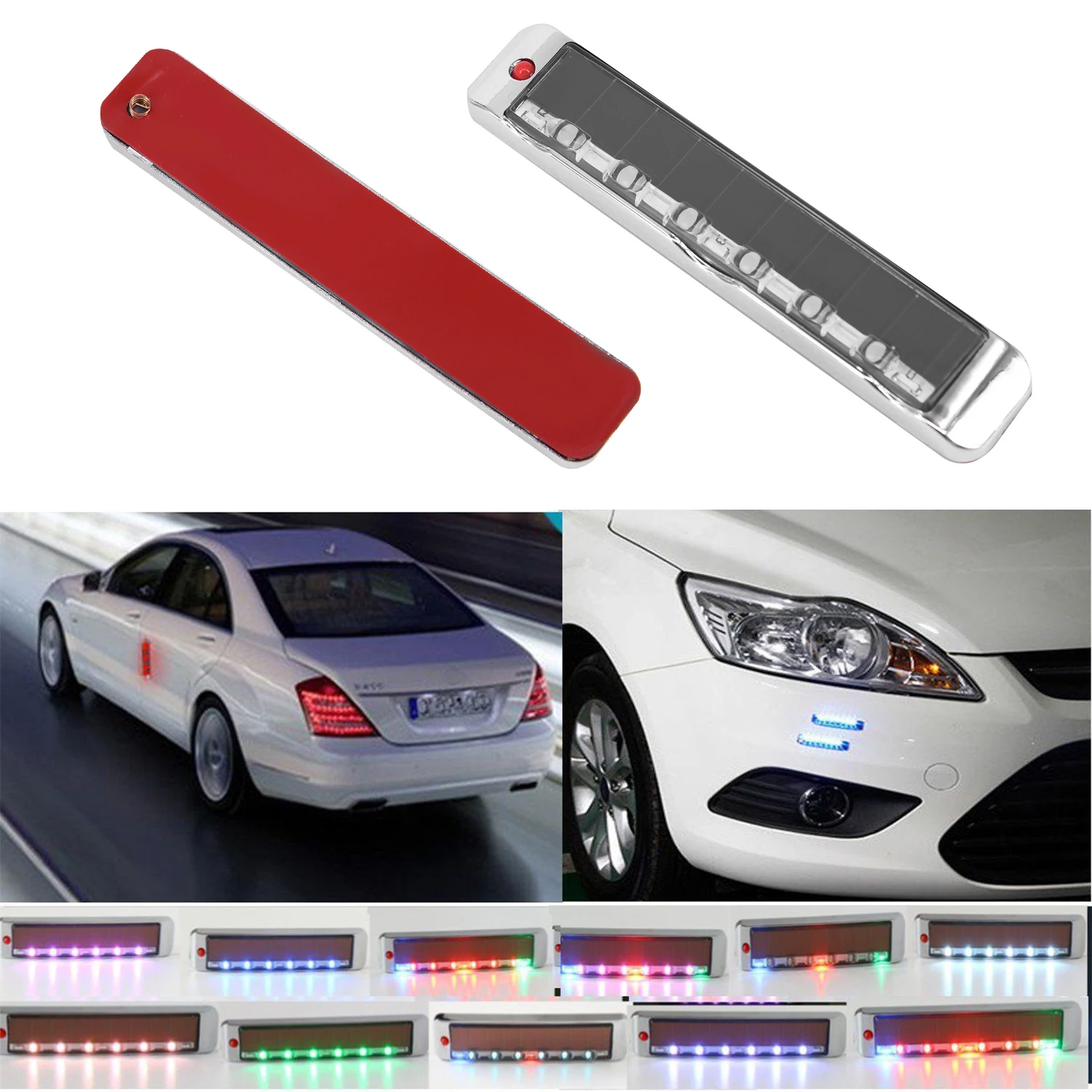 7 Colors Car Solar Energy LED Strobe Warning Lights Antistatic Flasher Emergency Side Signal Blinker For Car Truck RV Camper
7 Colors Car Solar Energy LED Strobe Warning Lights Antistatic Flasher Emergency Side Signal Blinker For Car Truck RV Camper
